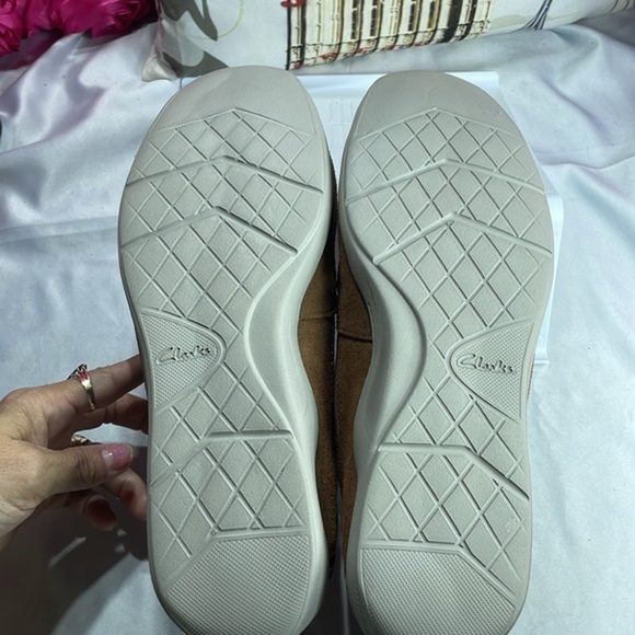 (C) Clarks Gorwin Step Men's Brown Suede‎ Casual Loafers Size 13 - Picture 8 of 11